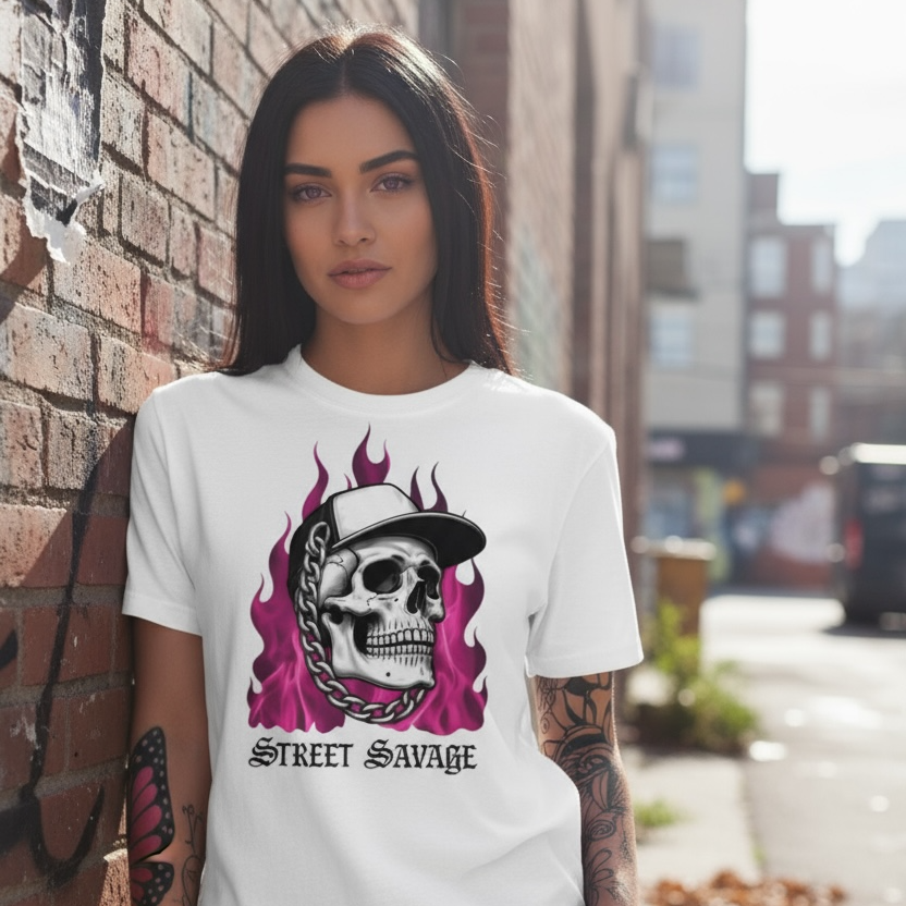 Camiseta Unisex Street Savage – Algodón Orgánico, Estilo Urbano Rebeld