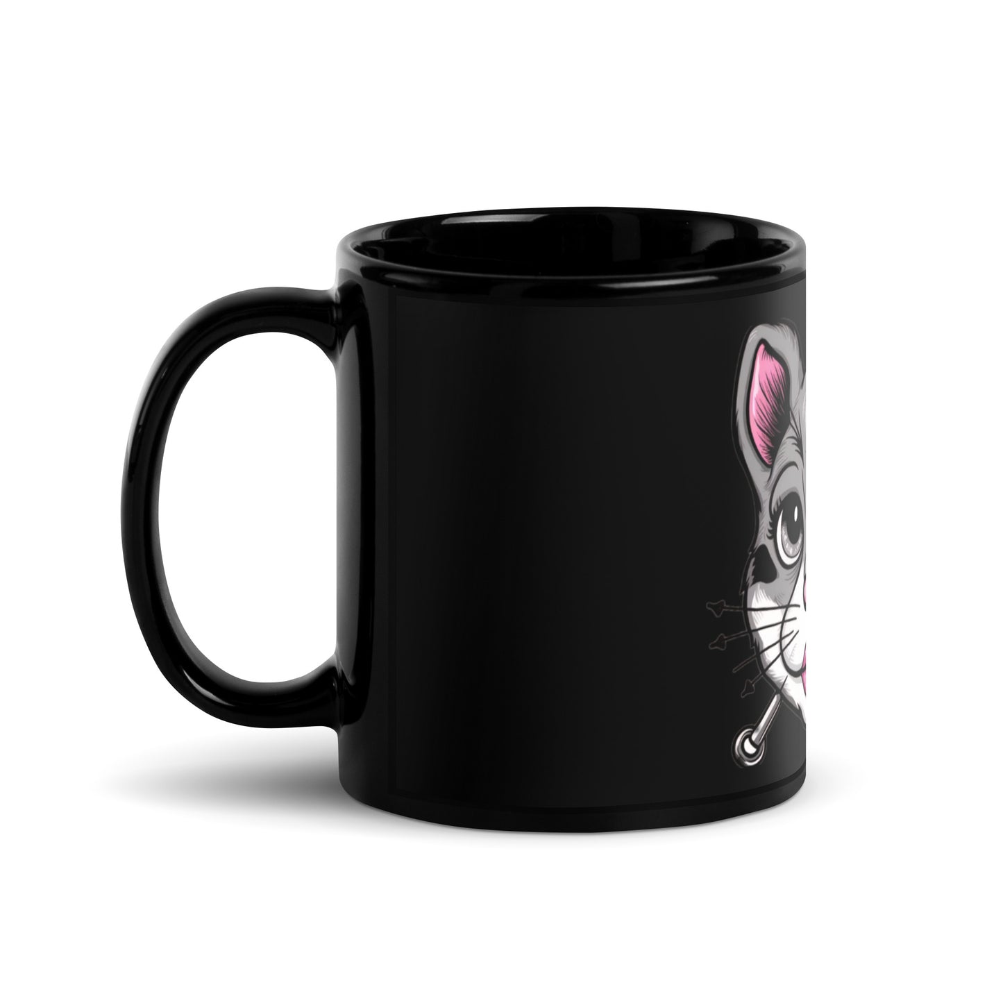 Taza negra brillante