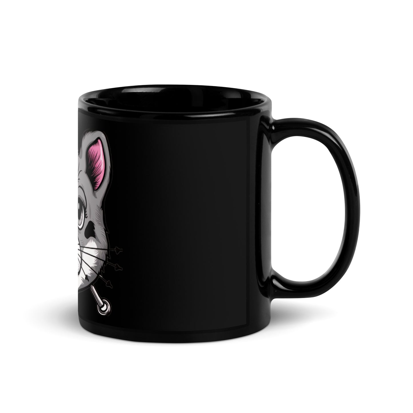 Taza negra brillante