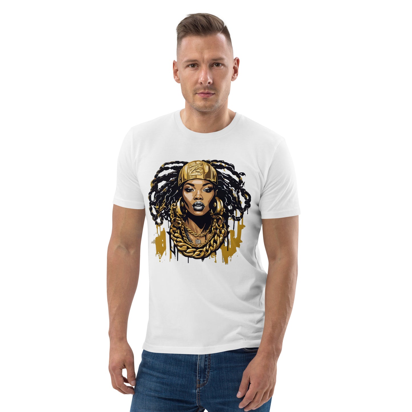 Camiseta Grafhic Tee con Imagen Dorada - Moda Streetwear